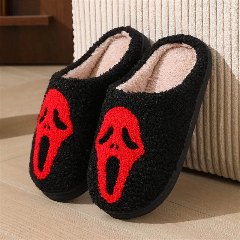 Pantufas femininas de algodão quente antiderrapantes para uso interno e externo, chinelos de pelúcia leves e macios para outono e inverno, tamanho grande