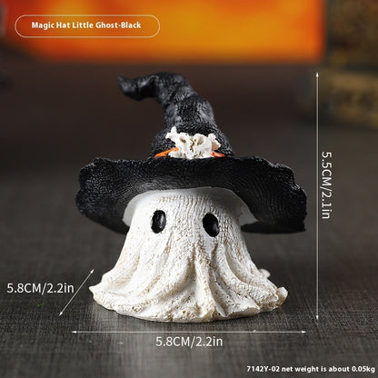 Halloween Resin Decoration, Wizard Hat, Ghost Ornaments