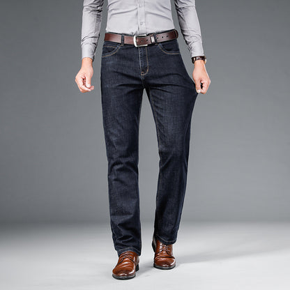 Straight loose fit business wash jeans