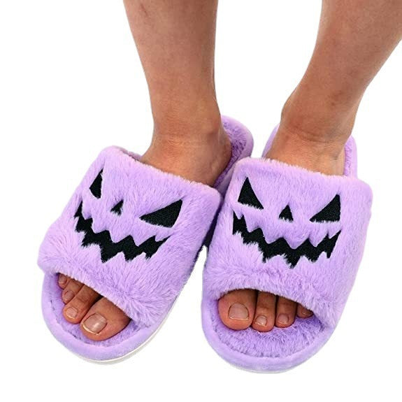 Halloween Winter Slippers Beautiful and Warm Women's Slippers