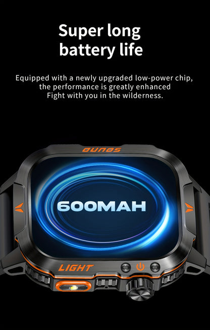 New Smart Watch (Answer/Call) Outdoor Sports Watch LED Altimeter Barometer 100+ Sports Modes 600mAh Battery Multimedia Message View Weather Fitness Tracker for Android Phone