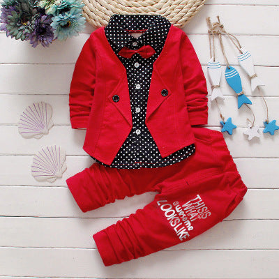 Children's costume bow tie sweater small pants