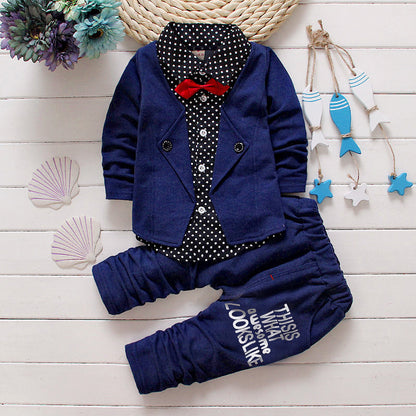 Children's costume bow tie sweater small pants