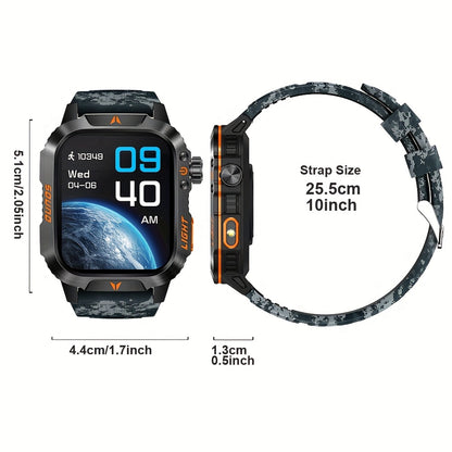 New Smart Watch (Answer/Call) Outdoor Sports Watch LED Altimeter Barometer 100+ Sports Modes 600mAh Battery Multimedia Message View Weather Fitness Tracker for Android Phone