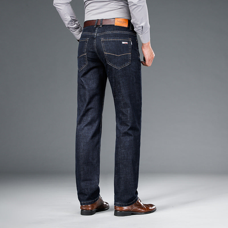 Straight loose fit business wash jeans
