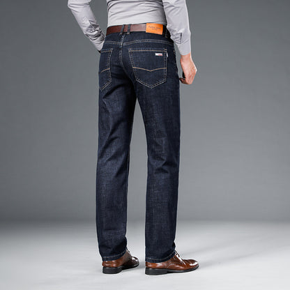 Straight loose fit business wash jeans