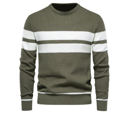 Multicolor Men's Pullover, Round Neck, European Style Men's Sweater Plus Size