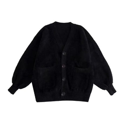 Cardigan de malha de pele de vison impermeável para mulher