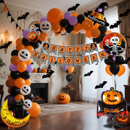Halloween Hanging Flag Balloon Set - Party Decorations