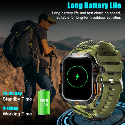 New Smart Watch (Answer/Call) Outdoor Sports Watch LED Altimeter Barometer 100+ Sports Modes 600mAh Battery Multimedia Message View Weather Fitness Tracker for Android Phone