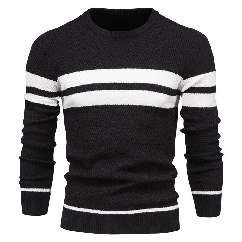 Multicolor Men's Pullover, Round Neck, European Style Men's Sweater Plus Size