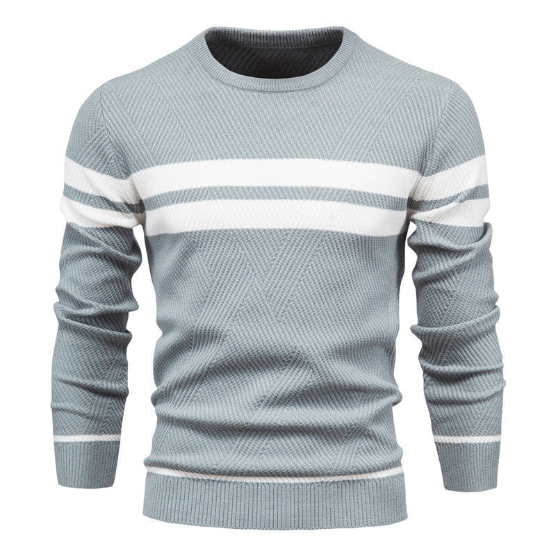 Multicolor Men's Pullover, Round Neck, European Style Men's Sweater Plus Size