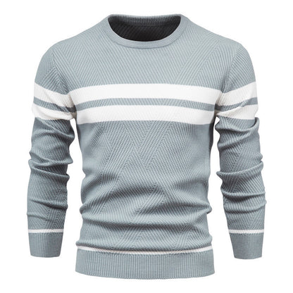 Multicolor Men's Pullover, Round Neck, European Style Men's Sweater Plus Size