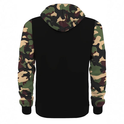 Men's American Vintage Camo Zip Up Hooded Sweater