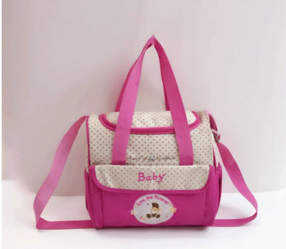 Waterproof Mother and Baby Bag, Multifunctional Small Mommy Bag, Huayao Bear Embroidered Maternity Bag, Travel Bag