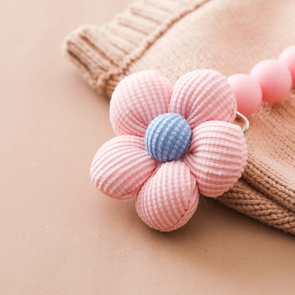 Cute Flower Silicone Pacifier Chain for Newborn Baby, Pacifier Accessories, Pacifier Clip, Teether Chain, Loss Prevention Chain