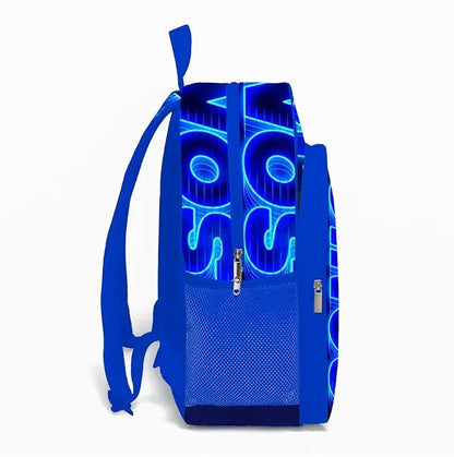 SONIC Bags for Elementary and Middle School Students and Children's School Backpack with Cartoon Ports Backpack Relief Backpack