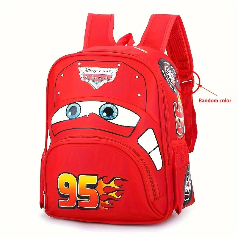 95 Kindergarten Cartoon Car Travel Backpack, 3D Waterproof School Bag for 2-5 Years Old Boys