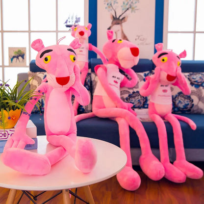 Pink Panther plush doll, available in sizes from 50 cm to 170 cm. A cute, soft, cartoon-style plush, ideal as a children's toy, collector's doll, or special Christmas gift.