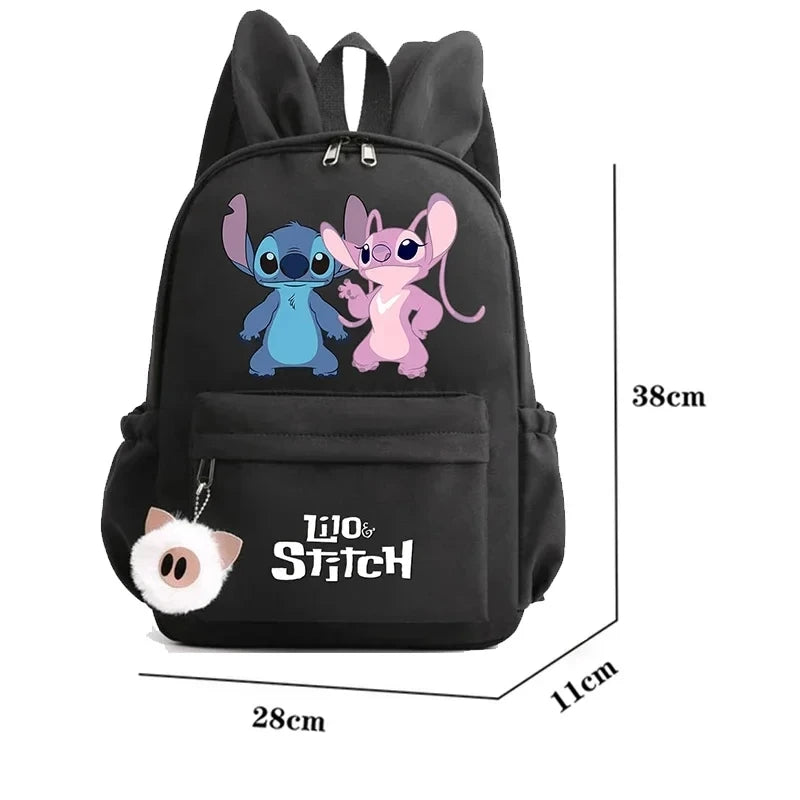 Cute Lilo Stitch Backpack for Girls Boys Students Teenagers Women Casual Backpack School Bag Travel Bunny Ears