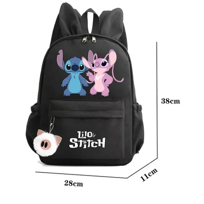Cute Lilo Stitch Backpack for Girls Boys Students Teenagers Women Casual Backpack School Bag Travel Bunny Ears