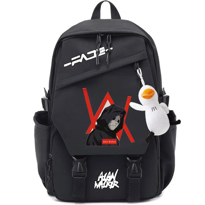 Marshmallow Unisex Portable School Backpack for Business Travel, Student Travel Equipment, Send the Pendant