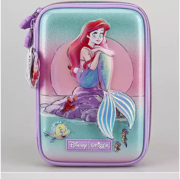 Disney Mermaid Ariel Backpack Cartoon Student Zipper Ultra Light Decompression Large Capacity Backpack