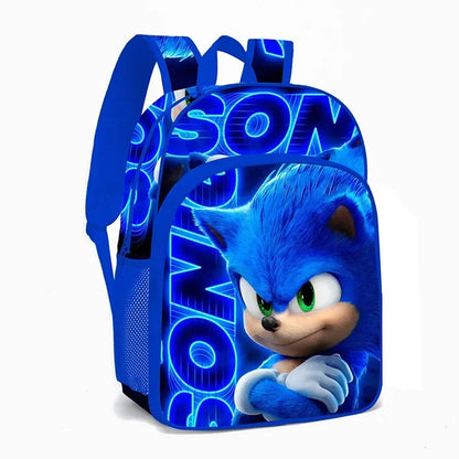 SONIC Bags for Elementary and Middle School Students and Children's School Backpack with Cartoon Ports Backpack Relief Backpack