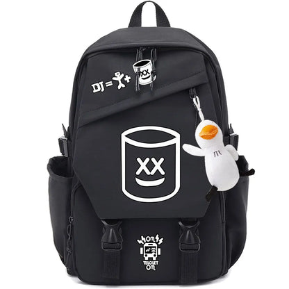 Marshmallow Unisex Portable School Backpack for Business Travel, Student Travel Equipment, Send the Pendant