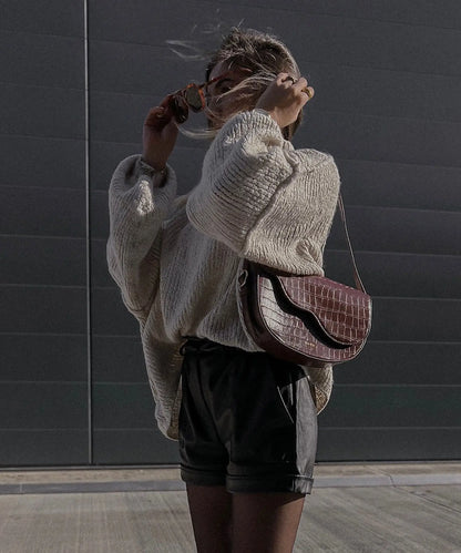 New Autumn/Winter Women's Sweater Solid Color Turtleneck Casual Commuter Style Loose Knitted Sweater Simple and Versatile Sweater