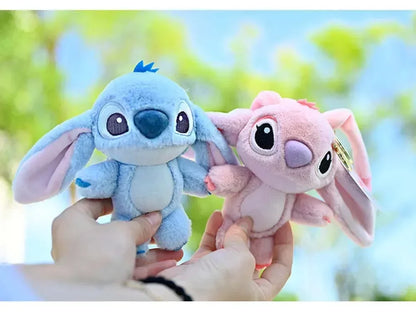Cartoon Stitch Plush Keychain Soft Toy Cute Stuffed Animal Pendant Girl Gift Angel Doll Bag Pendant Kids Birthday Gift