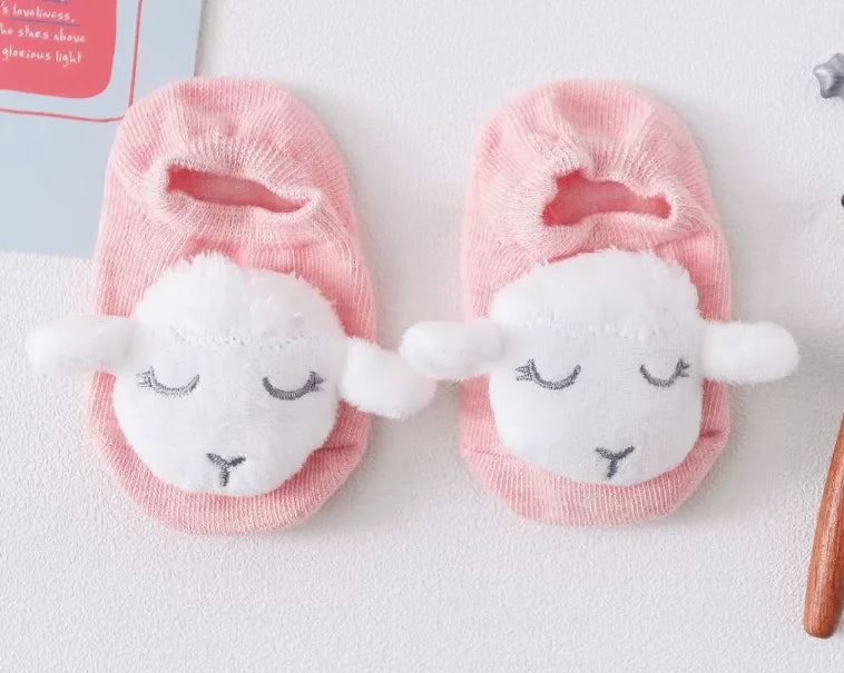36 Colors Baby Anti-Slip Socks for Boys and Girls Anti-Slip Baby Socks Animals Sheep Dinosaur Lion Newborn Socks
