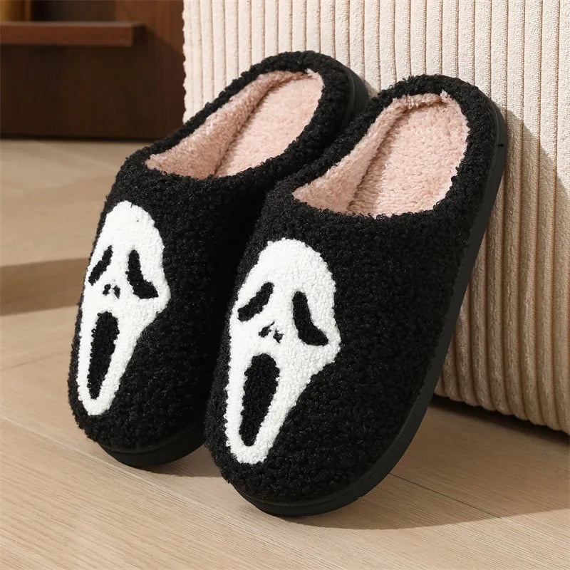 Women's Warm Cotton Slippers Non-slip Indoor Outdoor Slippers, Lightweight Soft Plush Slippers for Autumn and Winter, Large Size