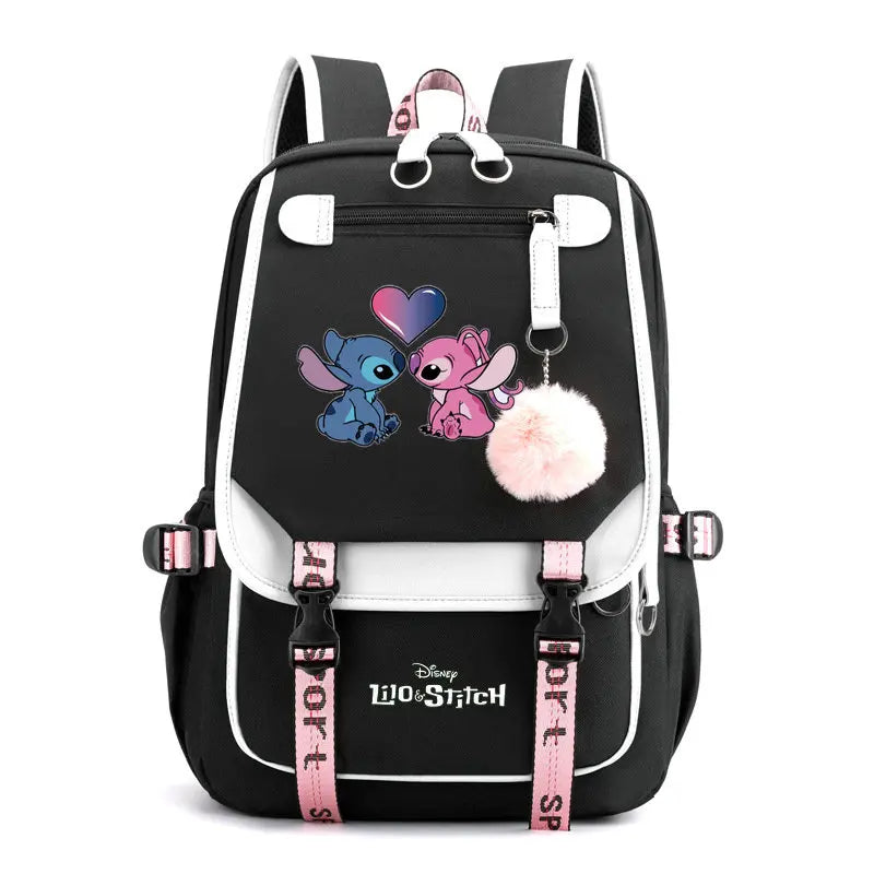 Lilo &amp; Stitch Backpack Women USB Charging School Backpack Laptop Backpack for Teens Boys Girls Travel Backpack