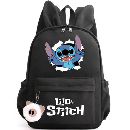 Cute Lilo Stitch Backpack for Girls Boys Students Teenagers Women Casual Backpack School Bag Travel Bunny Ears