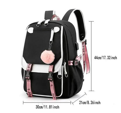 Lilo &amp; Stitch Backpack Women USB Charging School Backpack Laptop Backpack for Teens Boys Girls Travel Backpack