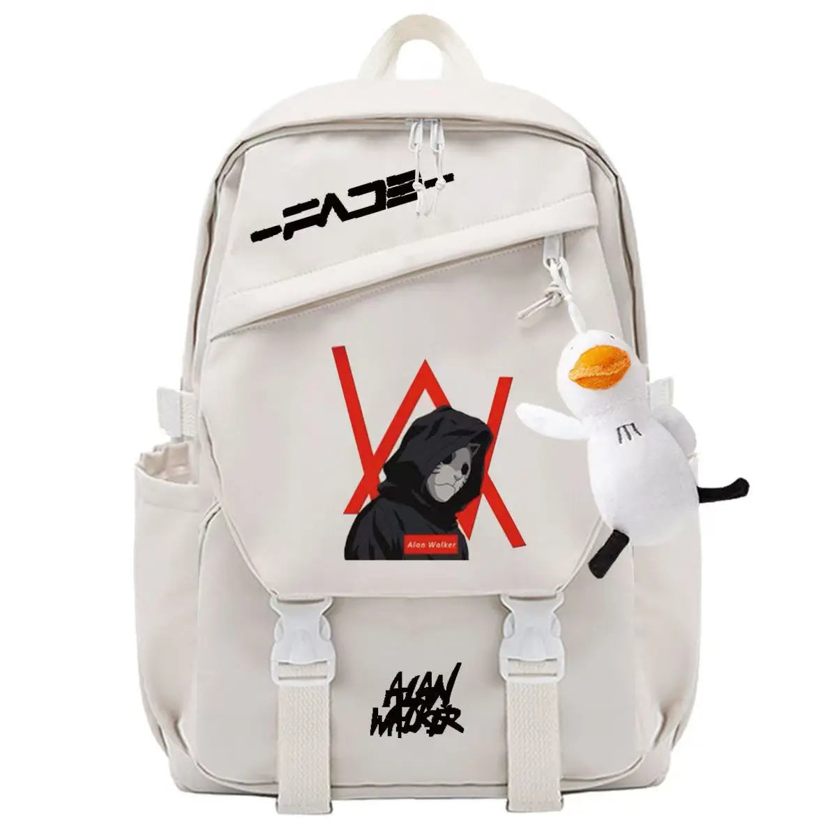 Marshmallow Unisex Portable School Backpack for Business Travel, Student Travel Equipment, Send the Pendant