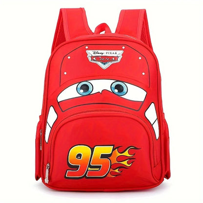 95 Kindergarten Cartoon Car Travel Backpack, 3D Waterproof School Bag for 2-5 Years Old Boys