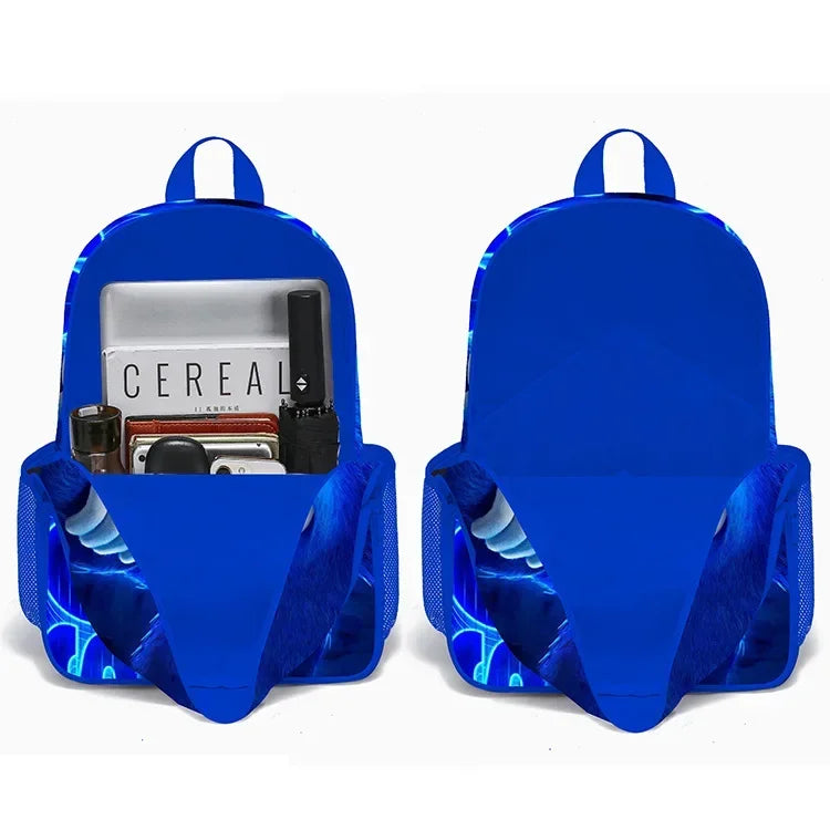 SONIC Bags for Elementary and Middle School Students and Children's School Backpack with Cartoon Ports Backpack Relief Backpack