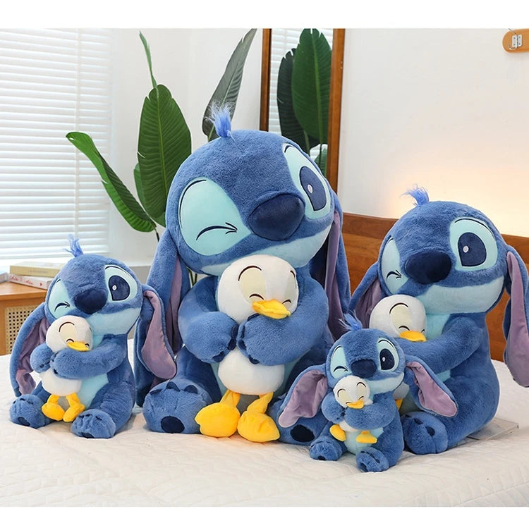 20 Inch Lilo Stitch Plush Toy Cartoon Blue Stitch Duck Soft Stuffed Doll Big Size Sofa Cushion Kids Gift
