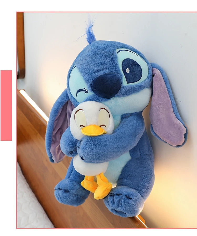 20 Inch Lilo Stitch Plush Toy Cartoon Blue Stitch Duck Soft Stuffed Doll Big Size Sofa Cushion Kids Gift