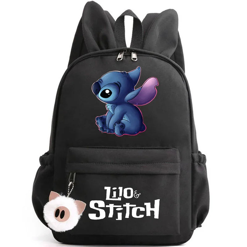 Cute Lilo Stitch Backpack for Girls Boys Students Teenagers Women Casual Backpack School Bag Travel Bunny Ears