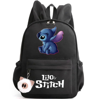 Cute Lilo Stitch Backpack for Girls Boys Students Teenagers Women Casual Backpack School Bag Travel Bunny Ears