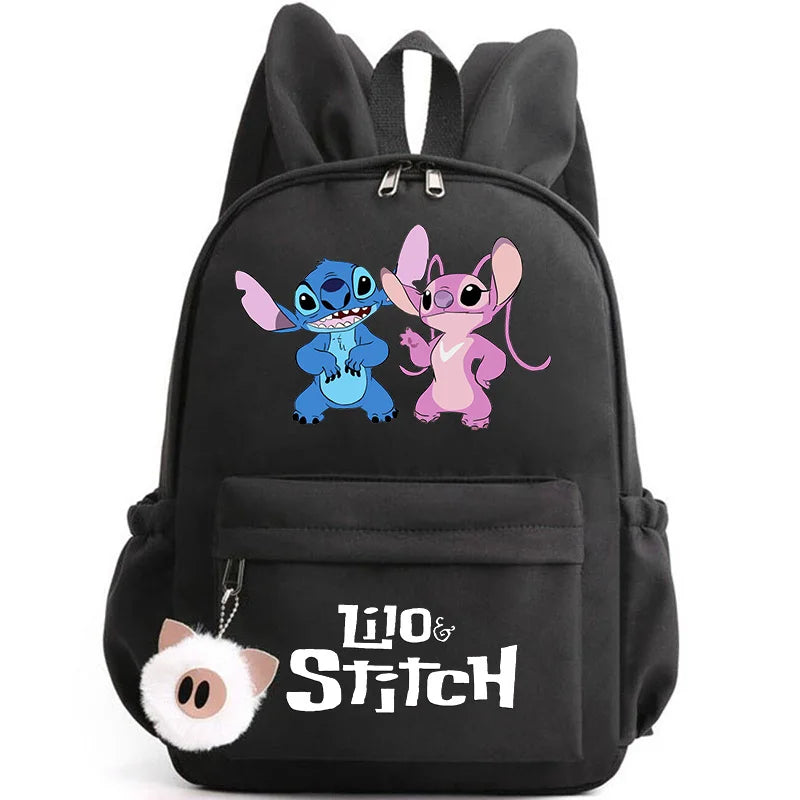 Cute Lilo Stitch Backpack for Girls Boys Students Teenagers Women Casual Backpack School Bag Travel Bunny Ears