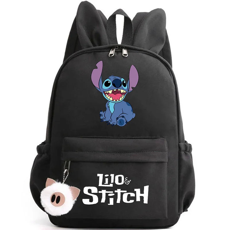 Cute Lilo Stitch Backpack for Girls Boys Students Teenagers Women Casual Backpack School Bag Travel Bunny Ears