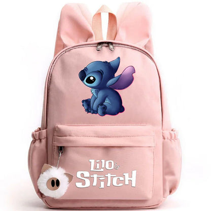 Cute Lilo Stitch Backpack for Girls Boys Students Teenagers Women Casual Backpack School Bag Travel Bunny Ears