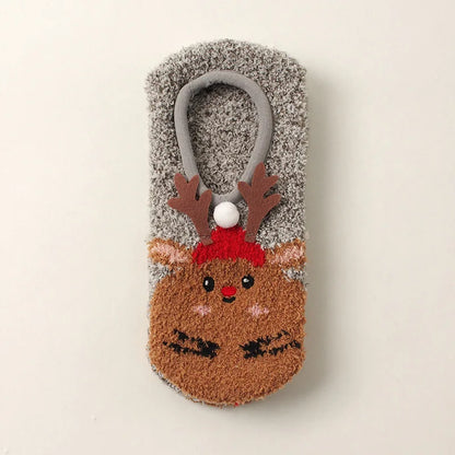 Autumn/Winter Non-Slip Warm Floor Socks, Indoor Yoga Socks, Low-Calf Slippers for Women, Cute Hedgehog Socks for Home, Christmas Gifts