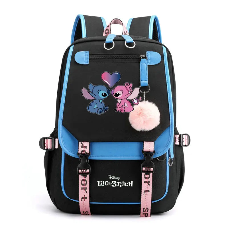Lilo &amp; Stitch Backpack Women USB Charging School Backpack Laptop Backpack for Teens Boys Girls Travel Backpack