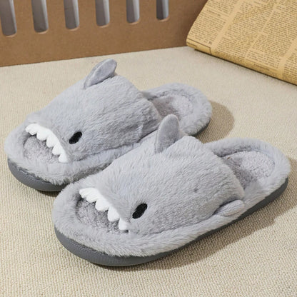 Men's cotton home slippers are soft, comfortable and warm, fun indoor, with a cartoon word