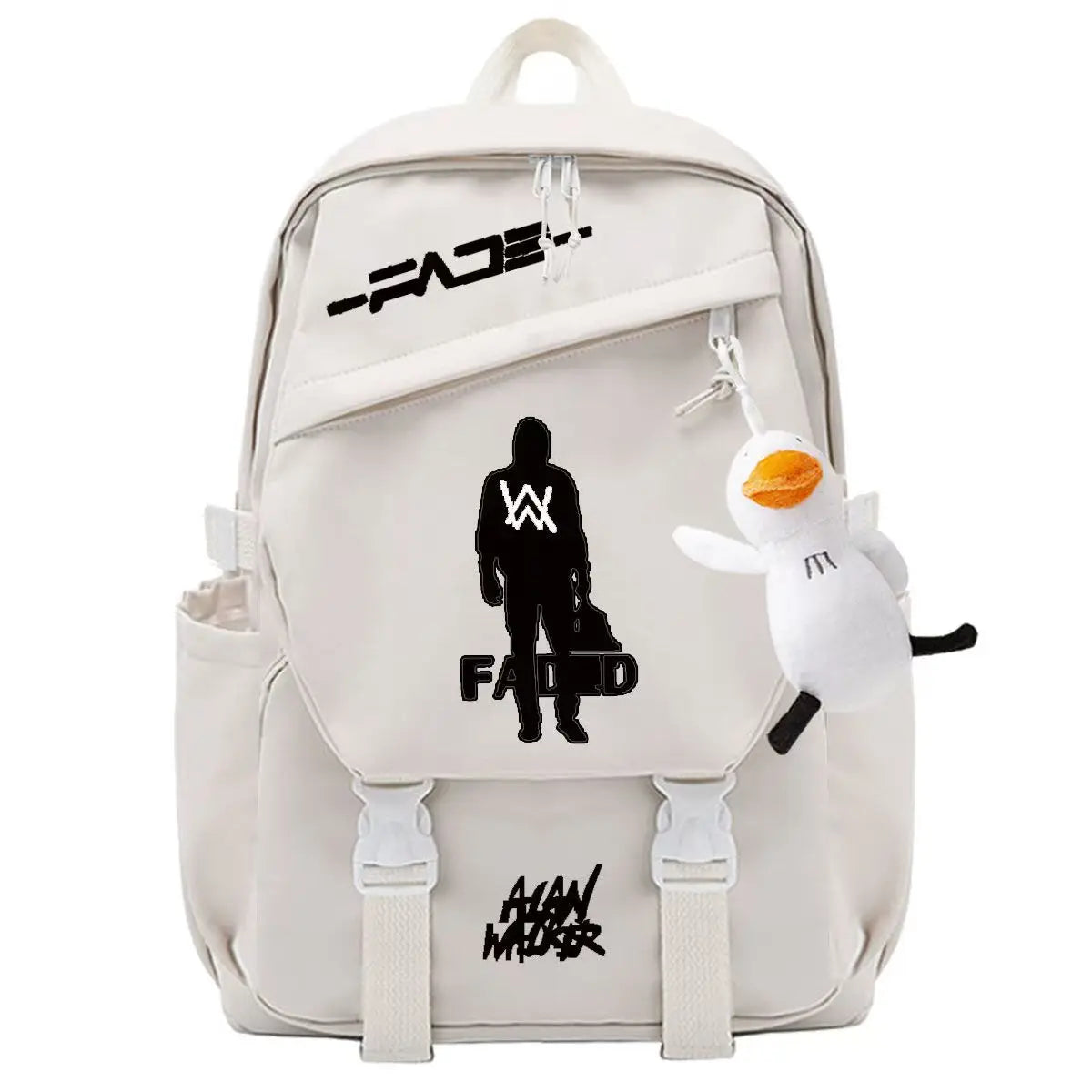 Marshmallow Unisex Portable School Backpack for Business Travel, Student Travel Equipment, Send the Pendant